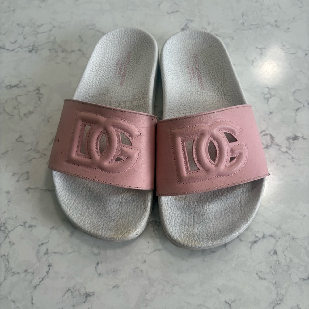 Dolce & Gabbana Pink Kids Slides